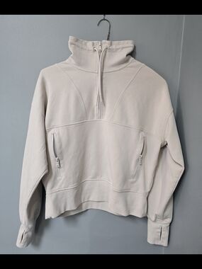 Old Navy Active Cream Half-Zip Dynamic Fleece Pullover Sweatshirt